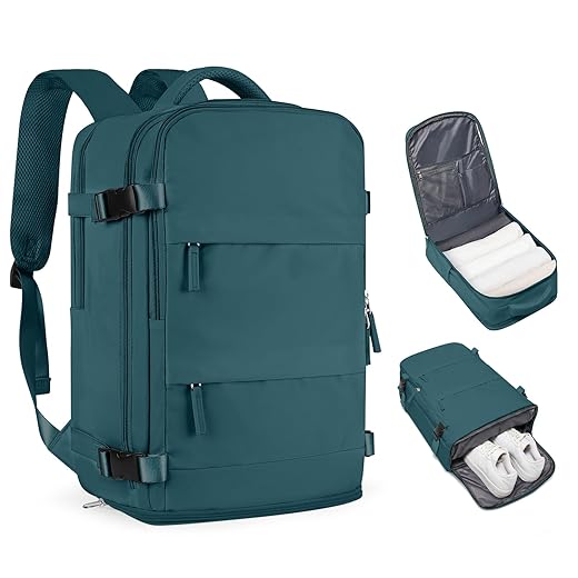 Mochila de viagem coofay casual e versátil, A - azul-claro, Extra Small, Mochilas de viagem