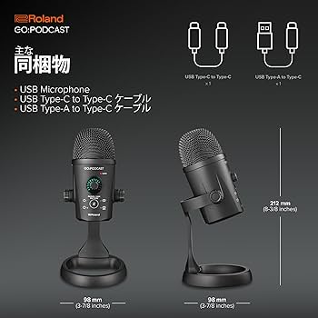 Roland GO:POCAST コンデンサーマイク Roland - GO:PODCAST | Video Podcasting Studio for Smartphones