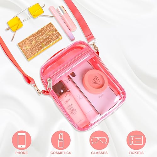 Miniatura 5 de Bolso cruzado transparente, aprobado por estadios para conciertos, festivales