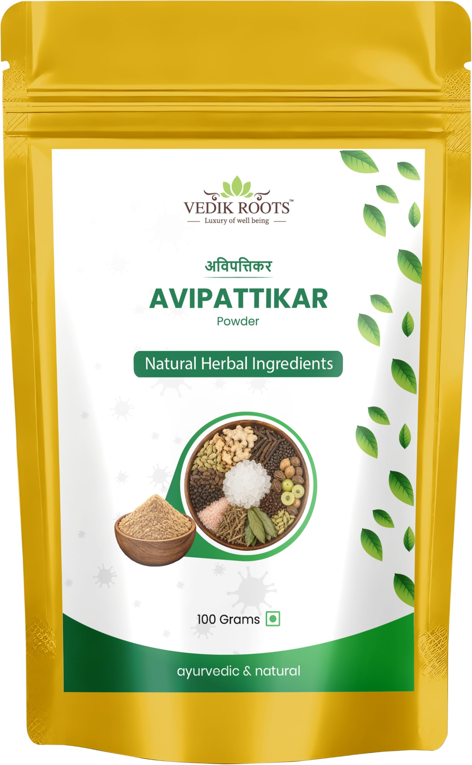 Vedikroots Avipattikar Churna | Organic Avipattikar | For Hyperacidity and Digestion - 100 g (Pack of 1)-picture-14