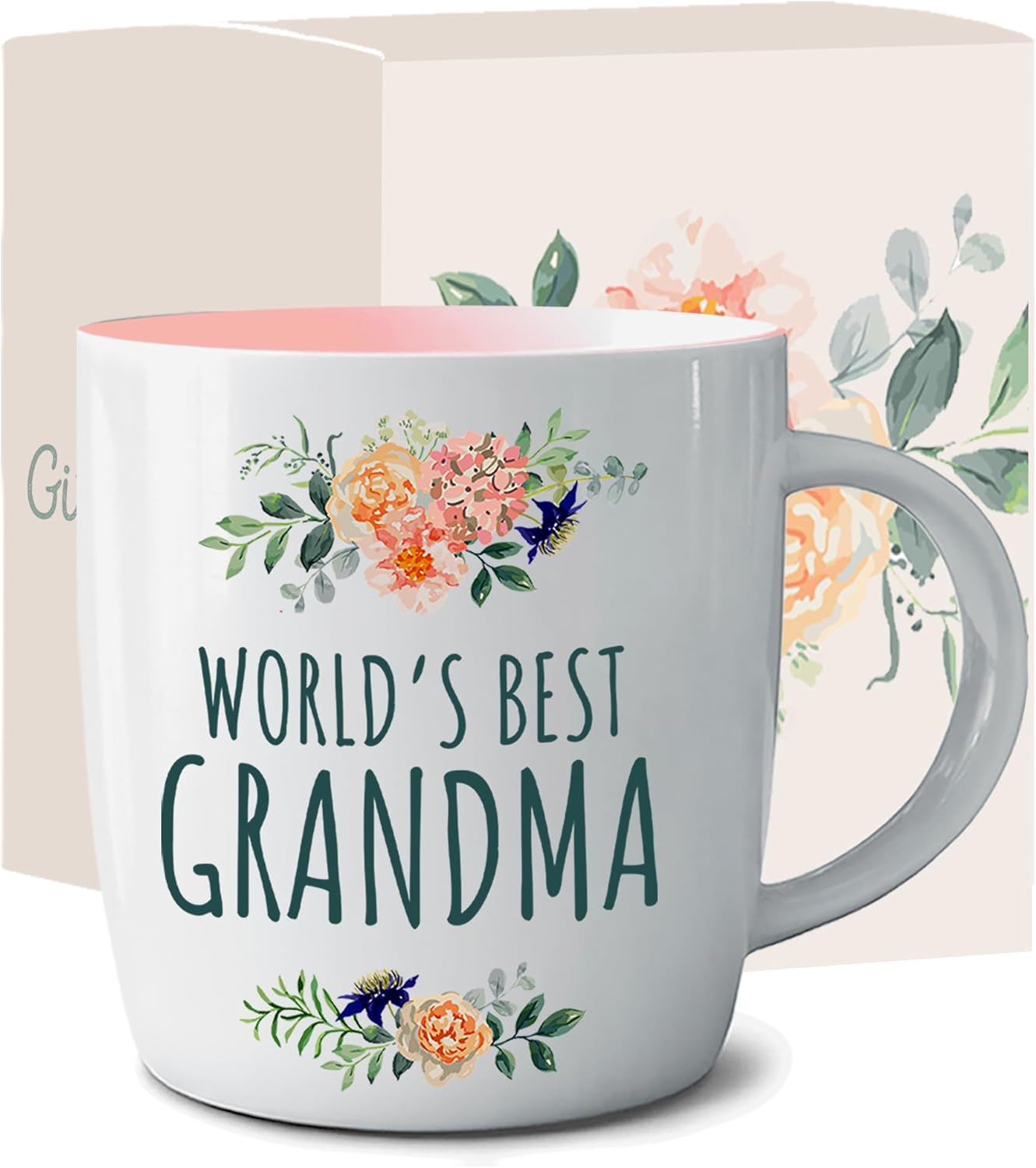 Triple Gifffted Best Grandma Ever Gifts Ideas for Grandmother From Grandkids, Coffee Mug and Socks From Grandson Granddaughter, Grandparent Birthday, Christmas, Mothers Day, Ceramic Cup 380ml - Image 2