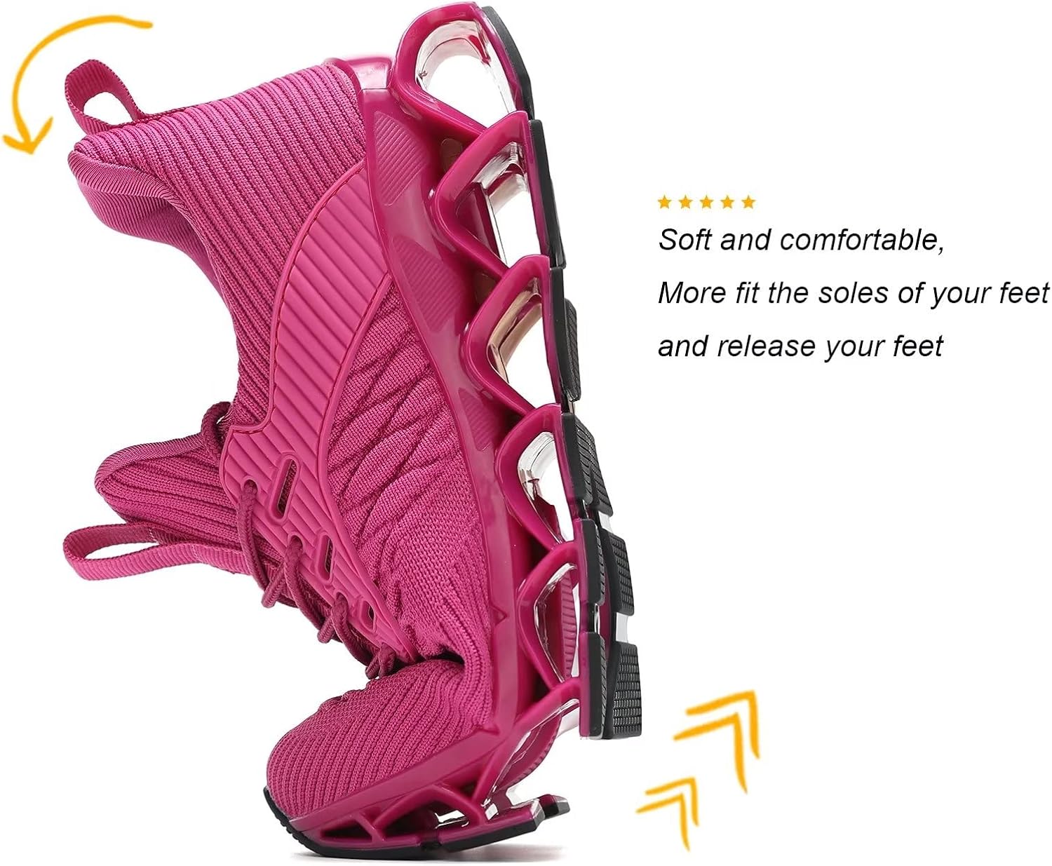 Womens Slip-ins Running Shoes Blade Tennis Walking Sneakers Comfortable Fashion Non Slip Work Sport Shoes Gym Trainers - Image 3