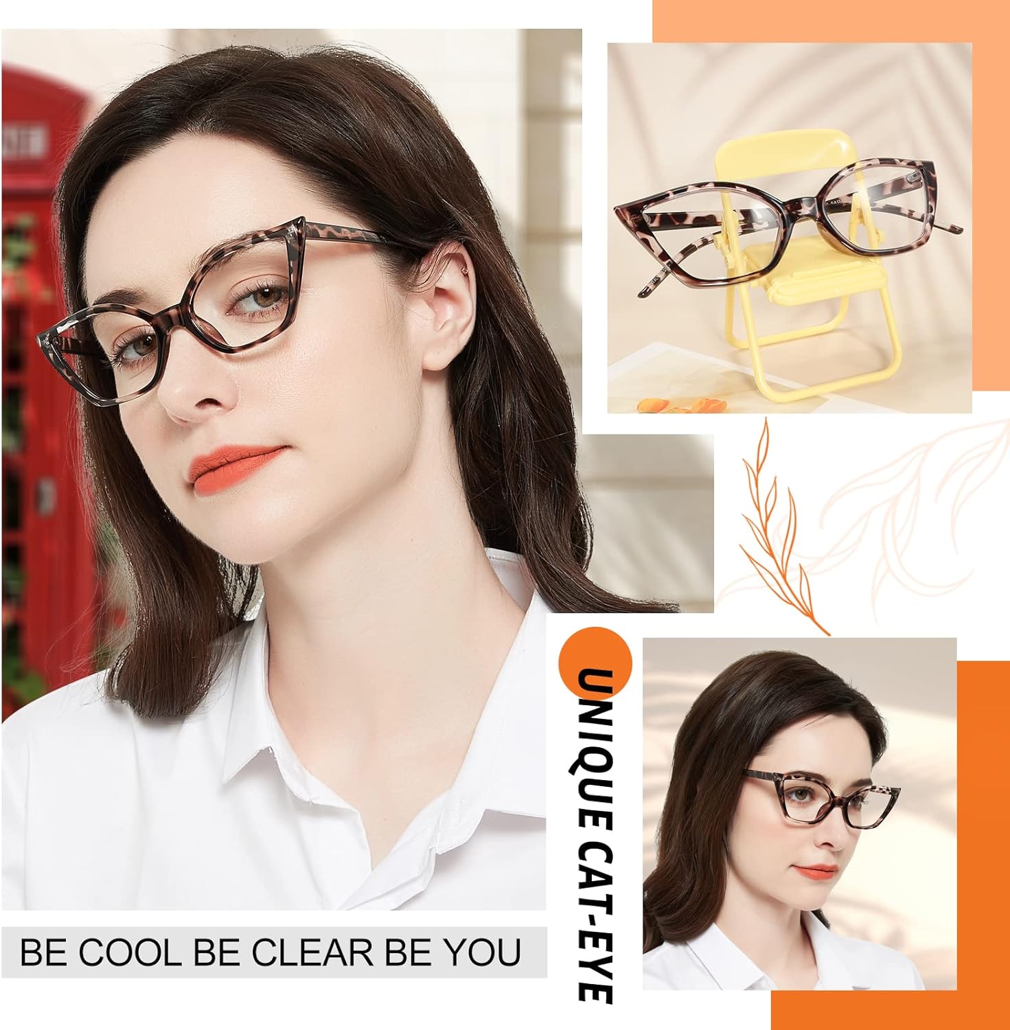 MARE AZZURO Cat Eye Bifocal Reading Glasses Women Blue Light Blocking Readers 1.0 1.25 1.5 1.75 2.0 2.25 2.5 2.75 3.0 3.5 - Image 2