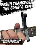 Guitare Capo pour Acoustique & Guitares électriques - Outil de guitare pour changer instantanément la clé - Presseur de choeur - Libération rapide, action de printemps - Conception de Blackbird