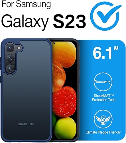 Miniatura 71 de TORRAS Funda a prueba de golpes para Samsung Galaxy S23, [probada contra caídas de grado militar] translúcida mate parte trasera dura y borde suave