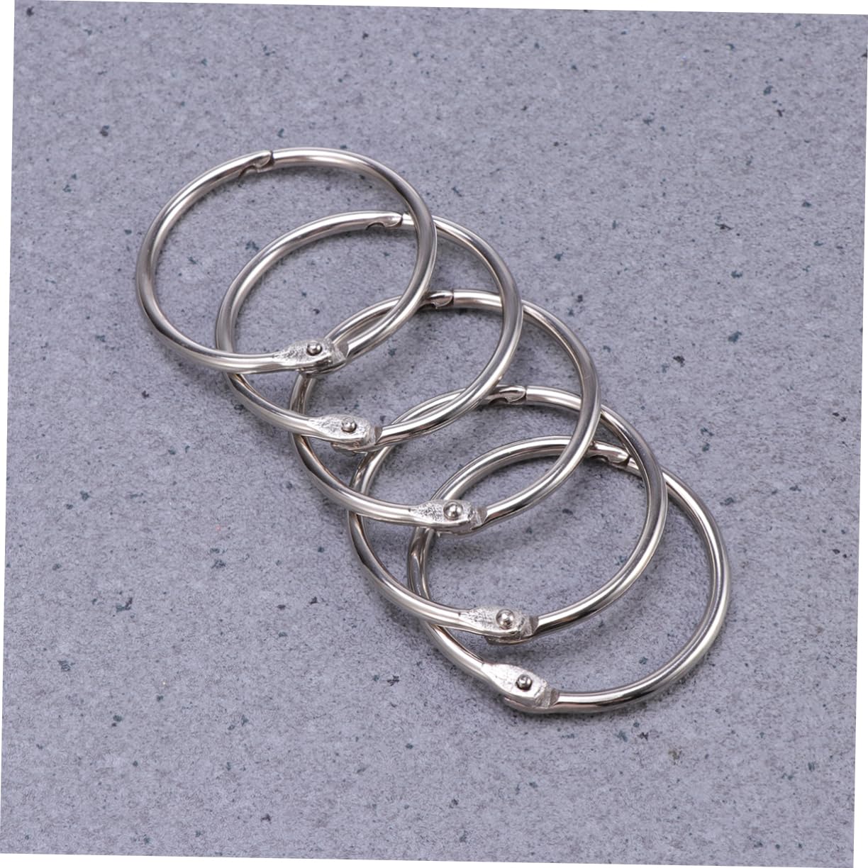 Anelli a Molla in Metallo per Raccoglitore, 100 Pezzi, 38 Mm | Argento, per Memo e Campioni, Uso Office e Scrapbooking, Chiusura ad Anello per Fogli e Schede