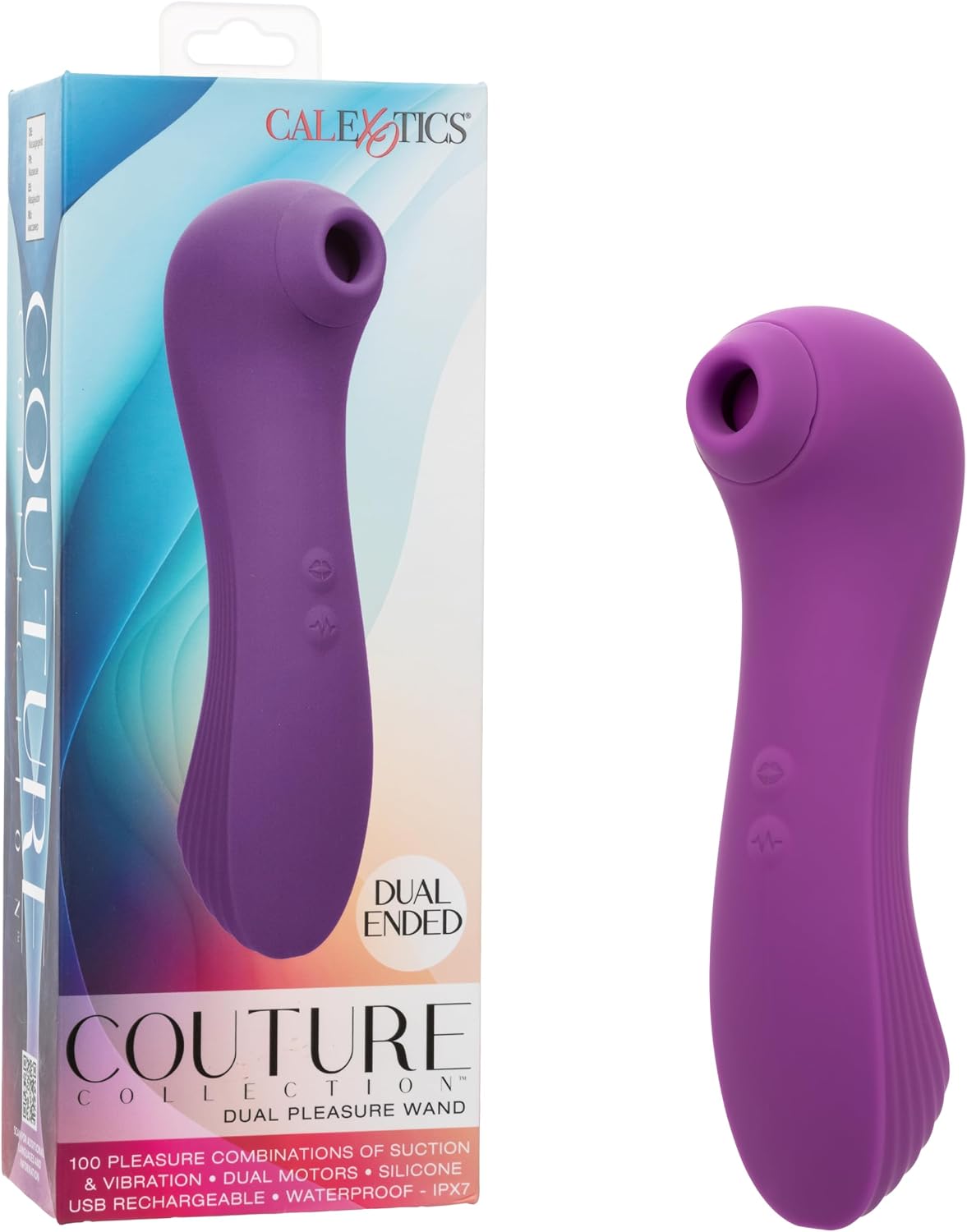 CalExotics Couture Collection Body Women Vibrator Wand Kit, 10 Mode Vibrating Massager with Flexible Nech and 2 Silicone Teaser Attachments Included - SE-4575-10-3