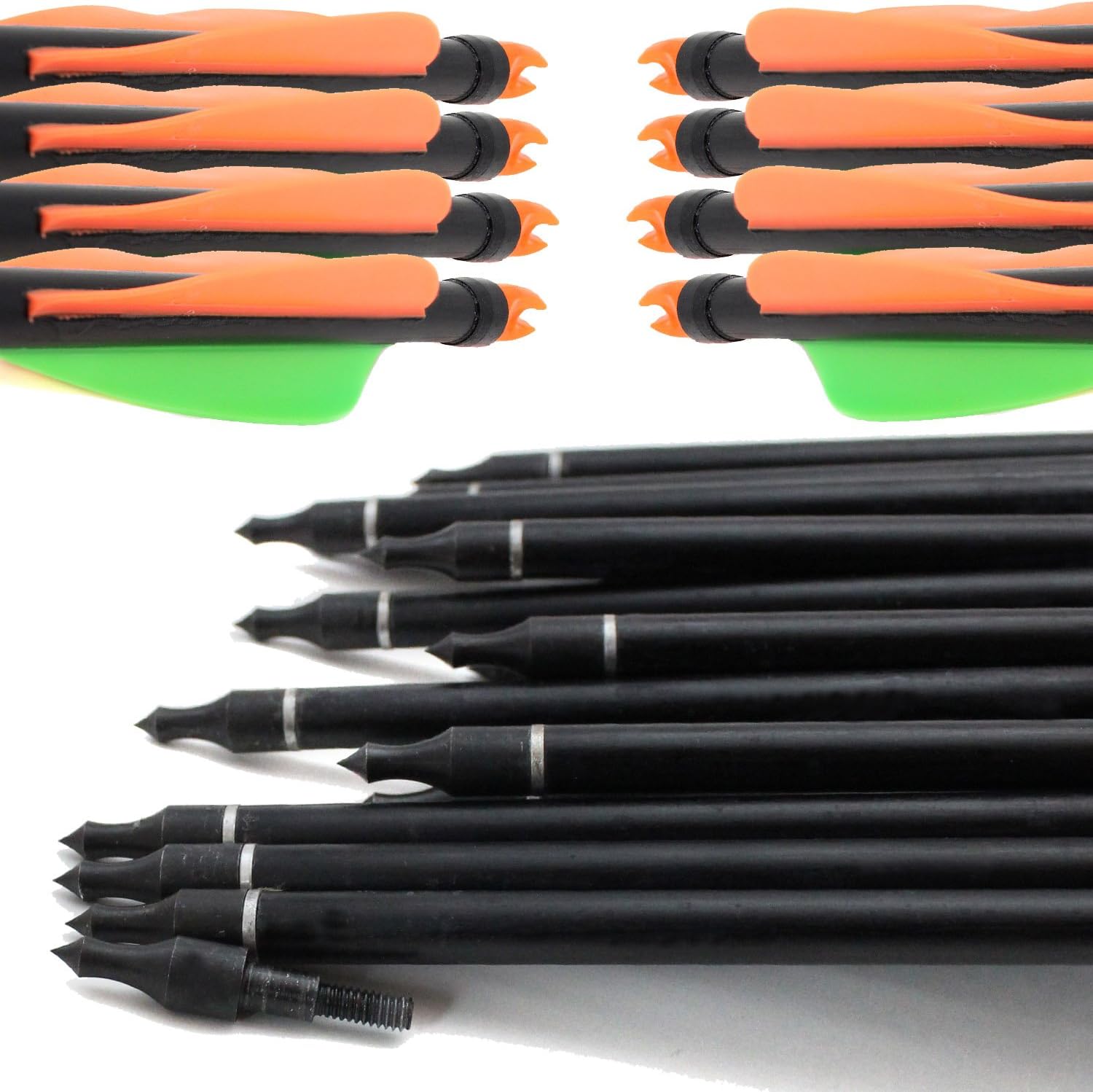 Fiberglass Screw-in Tips Arrow Target Practice Arrows 28" inches, 30" inches, 32" inches