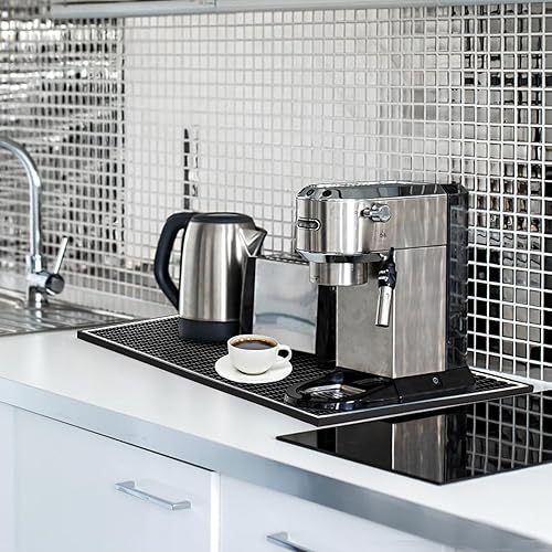 Miniatura 3 de Jucoan Paquete de 3 tapetes de goma de 18 x 12 pulgadas para encimera, tapete de servicio de barra de goma de 0.4 pulgadas de grosor, tapetes