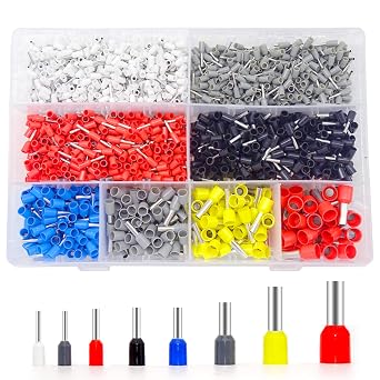 1800pcs 22-10 AWG Wire Ferrules Crimping Terminals, Insulated Cord Pin Connect Wire End Terminals Kit