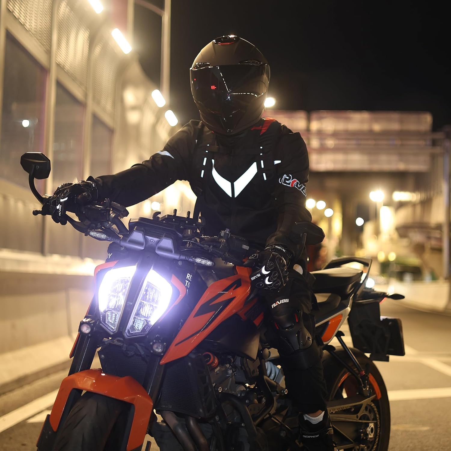 Motorcycle Jacket for Men with CE Armored Mesh Riding Jacket Breathable Motorbike Jacket Hi-viz Adventure Motorcycle Jacket (Black 2XL) - Image 3