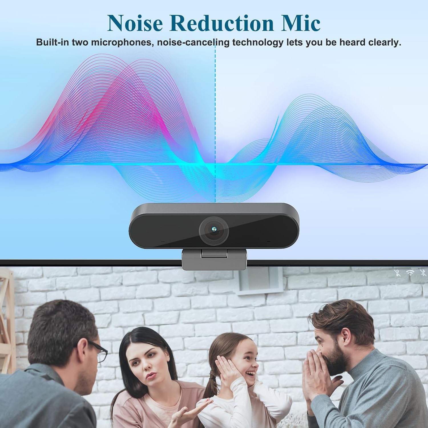 Auto Framing USB Conference Camera for Interactive Whiteboard, TV and Computer Laptop, 4K Webcam with Microphone for Conferencing and Video Calling