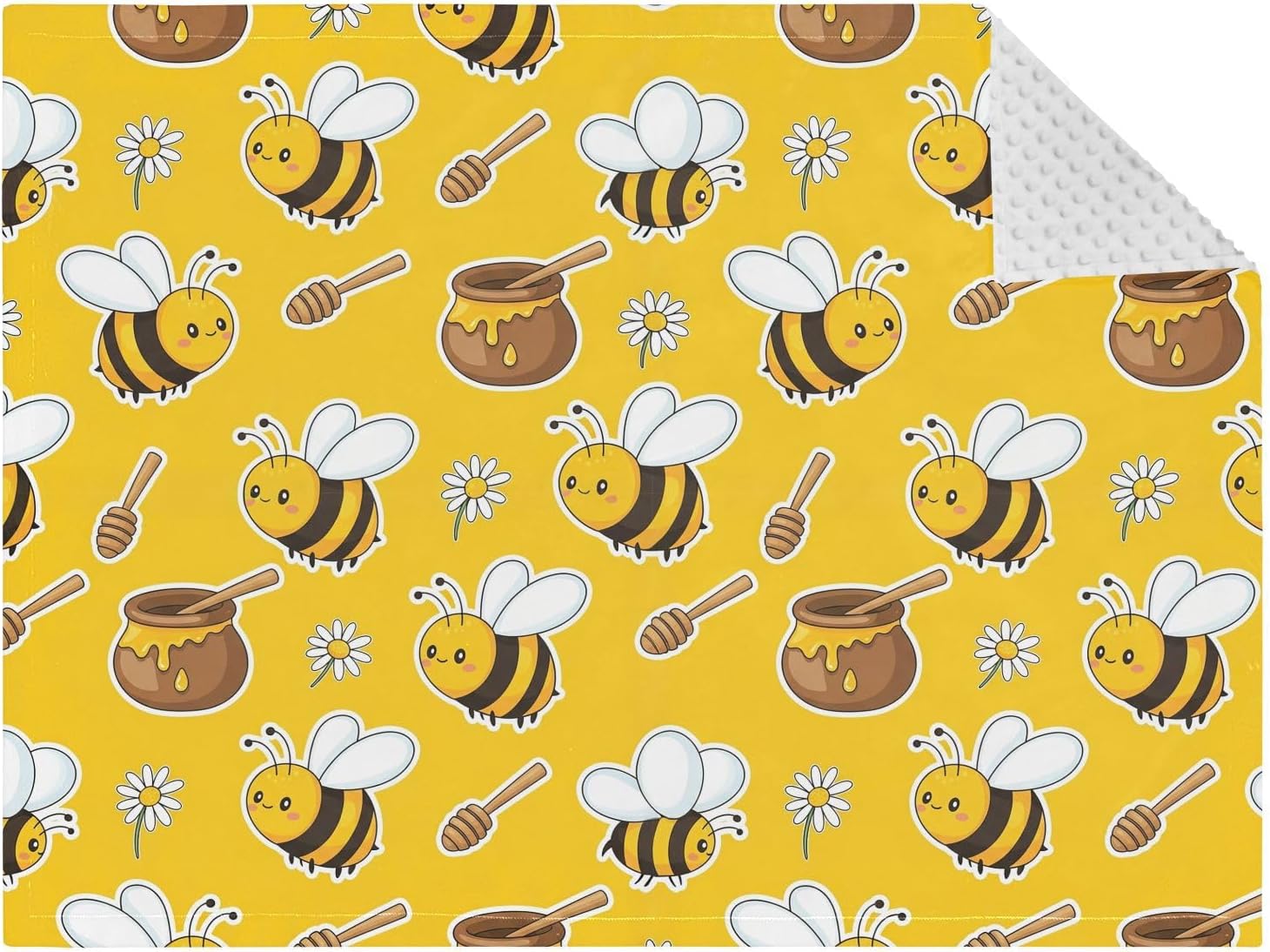 Baby Nursery Blankets Bee Honey Pot Flower