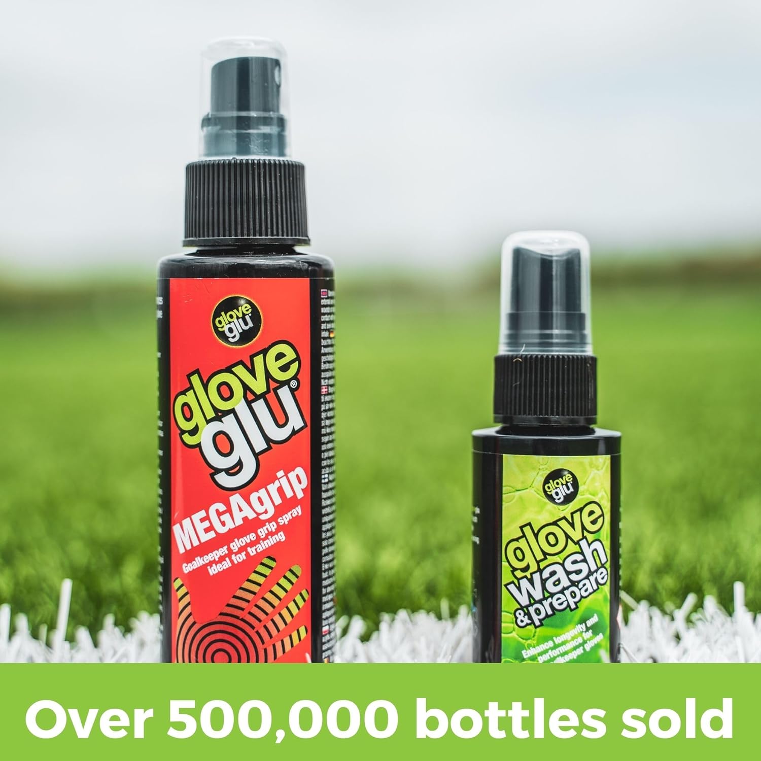 gloveglu Grip N Wash Goalkeeper Glove Spray Bundle Contains gloveglu 120ml MEGAgrip Goalkeeper Grip Spray 50ml Premium Wash Prepare Glove