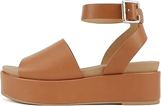 Soda “Magic” ~ Women Round Toe Single Band Platform Sandal with Adjustable Ankle Strap