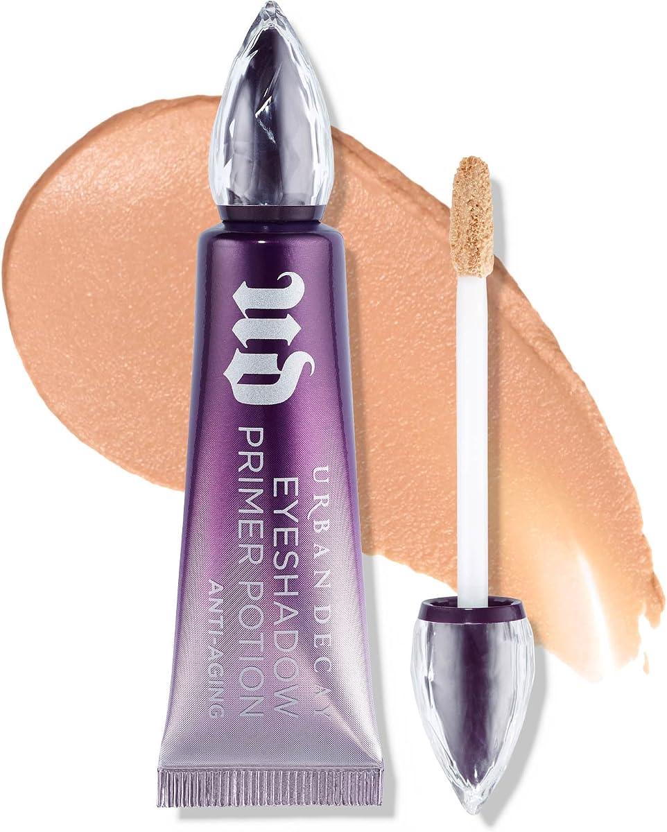 Anti-Aging Eyeshadow Primer Potion - Transparent (0.33 oz) | Prevents Creasing + Fading, Works for All Skin Tones, Intensifies Eyeshadow Up to 24HR Wear, Available in 4 Finishes