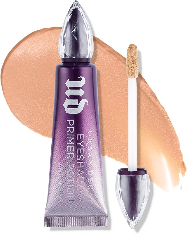 Anti-Aging Eyeshadow Primer Potion - Transparent (0.33 oz) | Prevents Creasing + Fading, Works for All Skin Tones, Intensifies Eyeshadow Up to 24HR Wear, Available in 4 Finishes