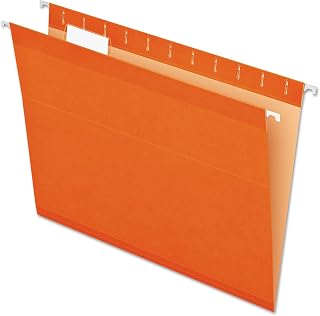 Pendaflex Hängeregistraturen, verstärkt, Briefgröße, orange, 1/5 Schliff, 25/BX (4152 1/5 ORA)