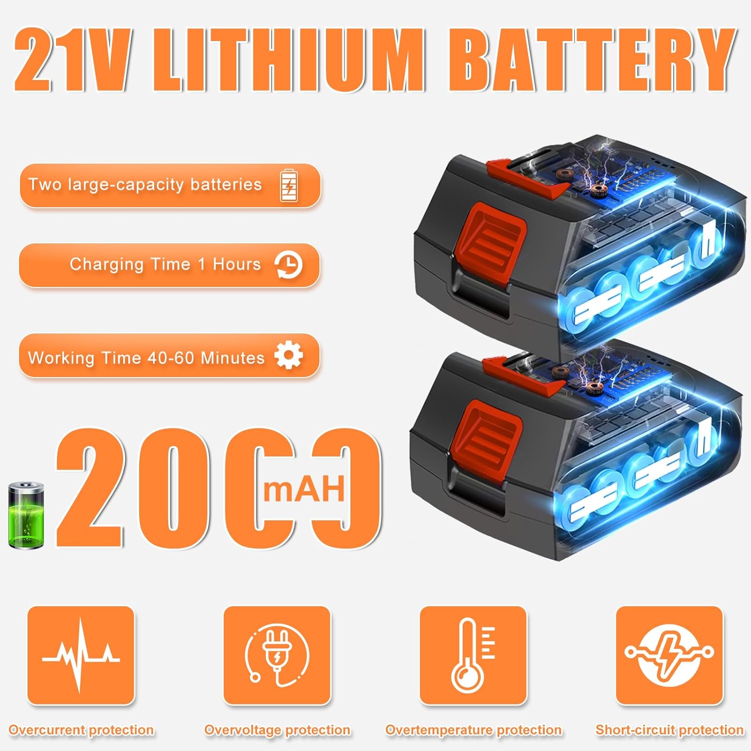 Electric Cordless Weed Wacker Battery with Charger Weed Eater Cordless 3-in-1 Lightweight String Trimmer/Weed Trimmer/Brush Cutter with 3 Types Blade 2 Battery 1 Goggles 1 Gloves for Yard Garden Lawn