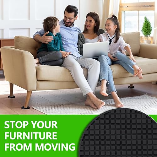 Miniatura 2 de Posavasos para muebles, 4 vasos de muebles de 2.5 pulgadas para suelos de madera dura, almohadillas de goma antideslizantes para muebles, tapones de