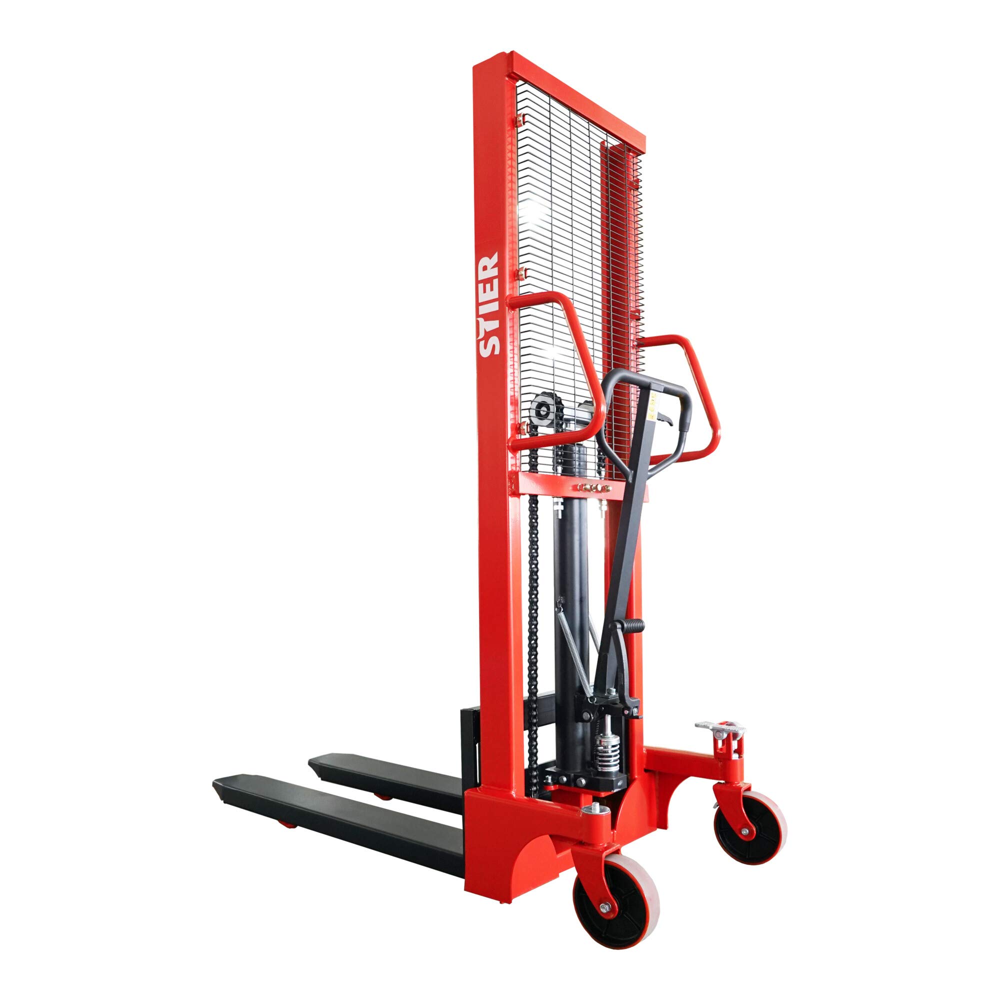 Gerbeur hydraulique STIER 1 000 kg, Hauteur de levée 1 600 mm avec mât Simple