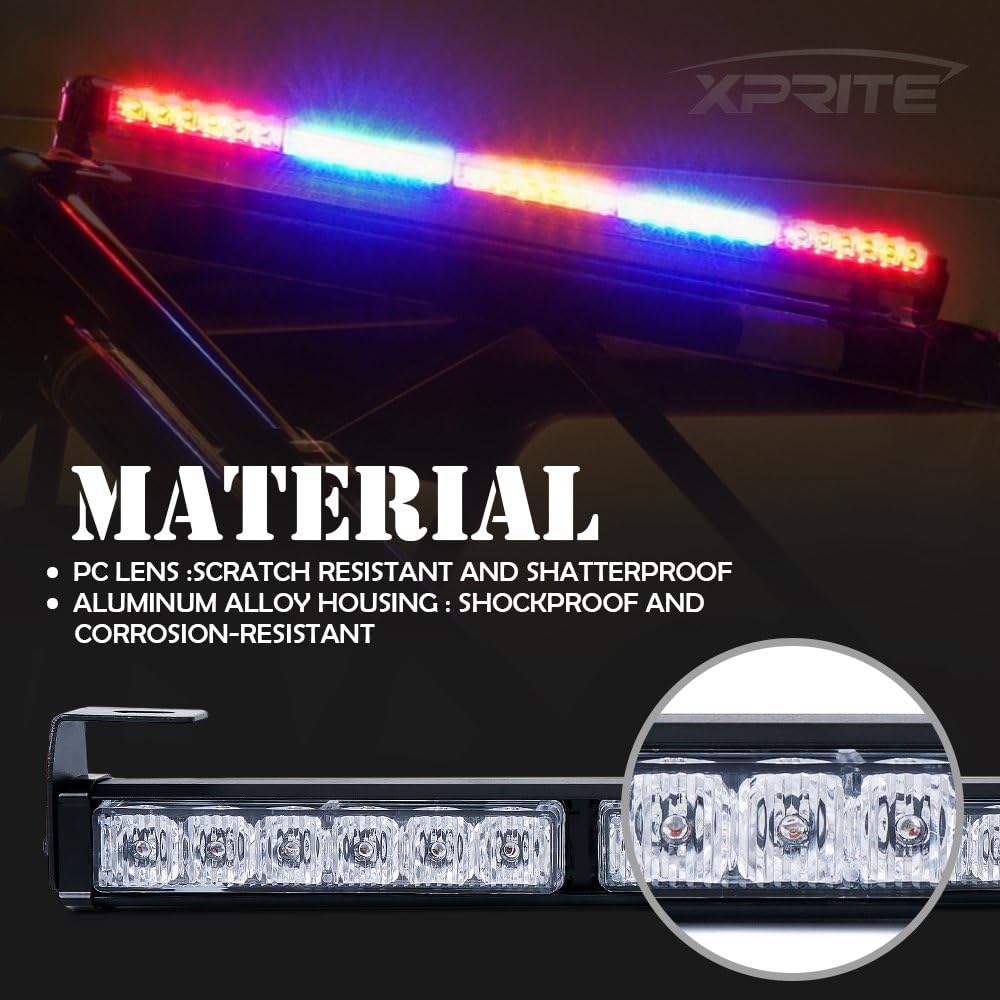Xprite 30" LED Chase Strobe Light Bar, Offroad Safety Flashing Lightbar w/ Running, Brake, Reverse and Turn Signal Lights for UTV, ATV, RZR, Polaris, Can-am, Yamaha, Side by Sides, 4x4, Trucks - RBYBR : Automotive