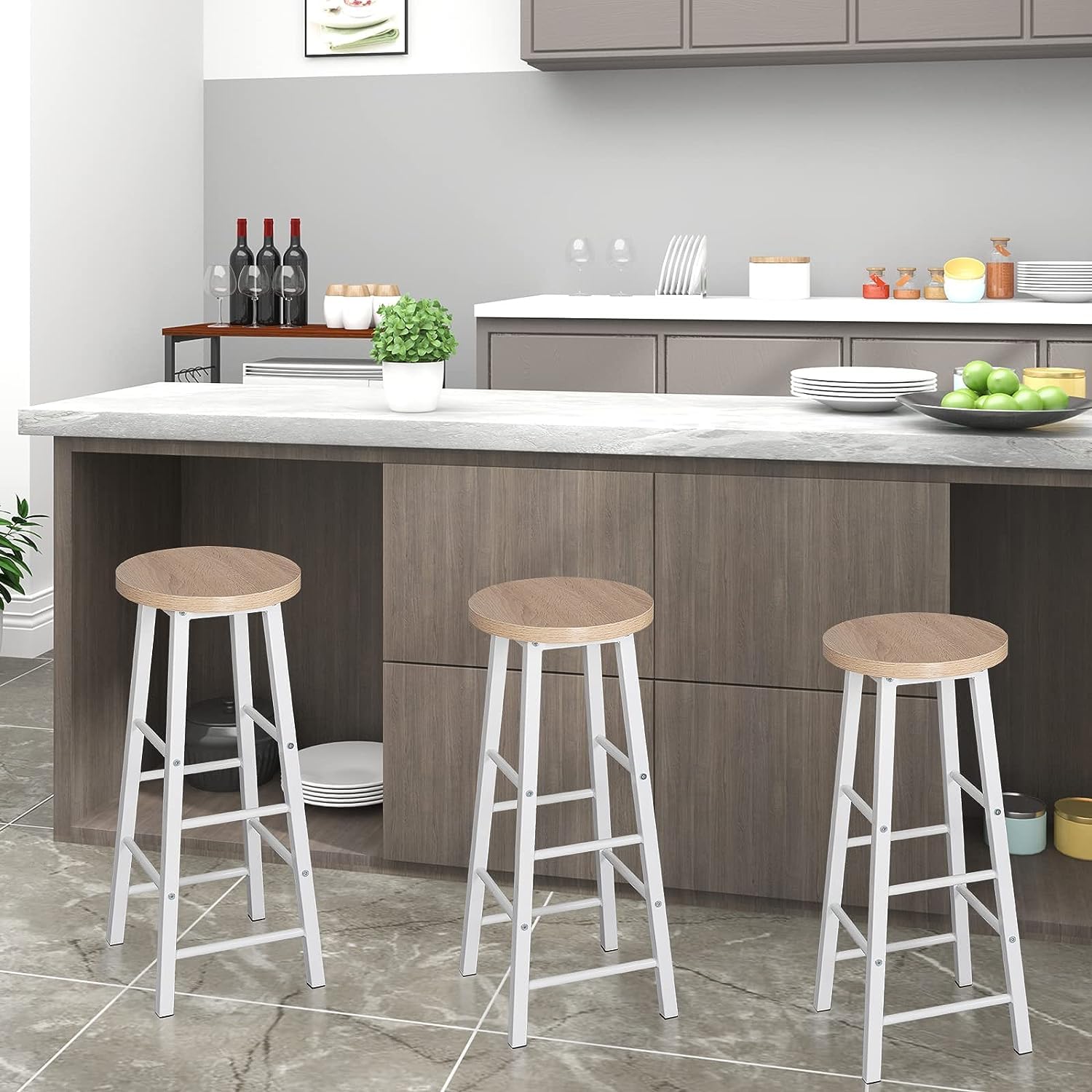 Priti Iron Set Of 2 Bar Stools, 30 centimeters, 22.5 Centimeters, 196 Centimeters, Teal-picture-14