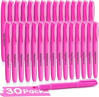 V-Opitos pack of 30 pink chisel-tip highlighters