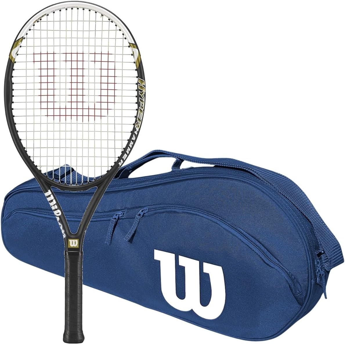 Wilson Hyper Hammer 5.3 – Juego o kit de raqueta de tenis de gran tamañoextendido con una bolsa o mochila Advantage 2.5