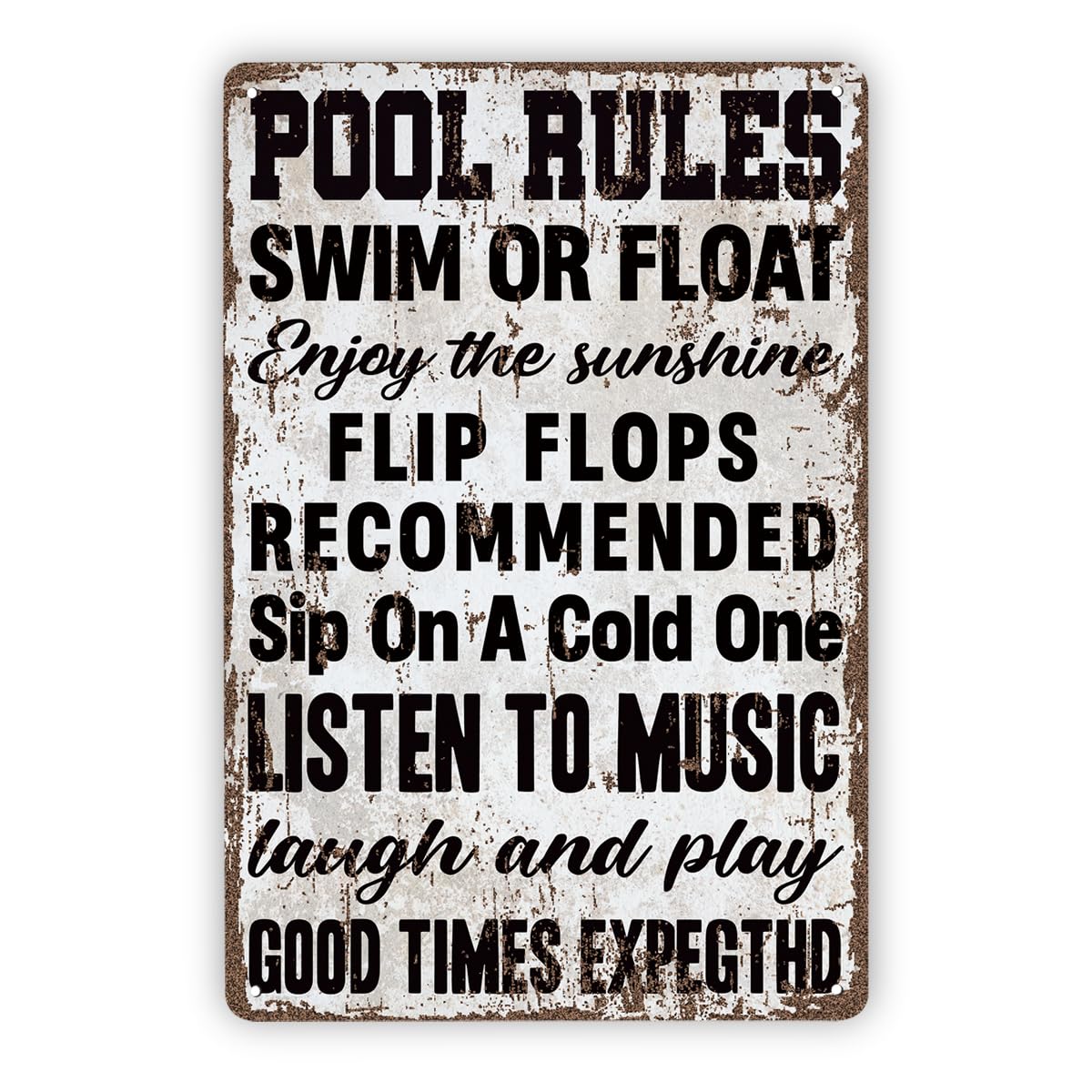 Vintage Metal Tin Sign Inspirational Outdoor Poolside Decor, S, Pool Rules, Pool Party Decor, Backyard Decoration, Home Decoration, Housewarming Gift, 11.8 * 7.9inch Custom Private Property Signs