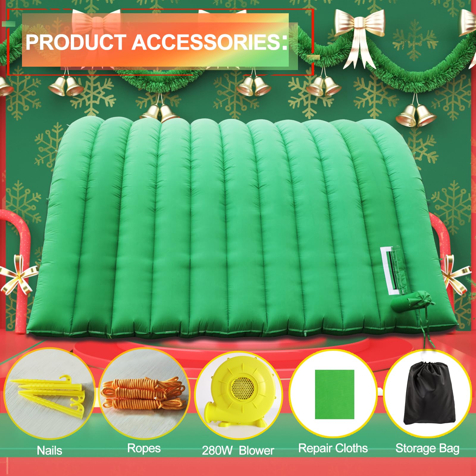 Amazon | Xmaybang グリーン インフレータブル トンネル エントランス