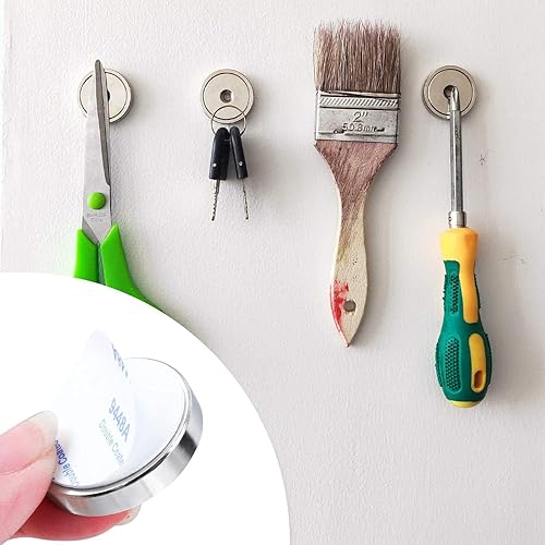Miniatura 6 de LOVIMAG Imanes, 110 libras + imanes fuertes de neodimio con tornillos para montaje en pared, imanes de tierras raras resistentes, imán de base