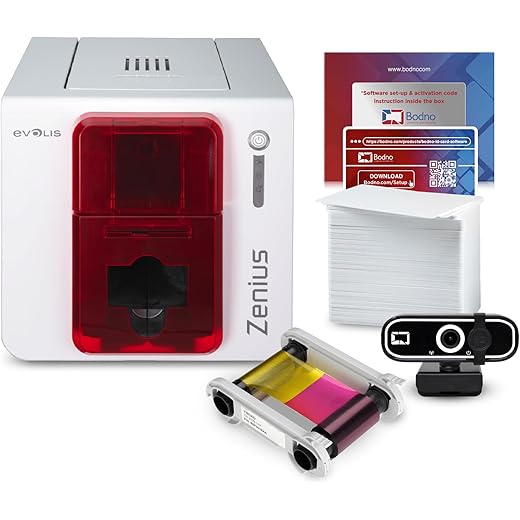 Bodno Evolis Zenius ID Card Printer Package