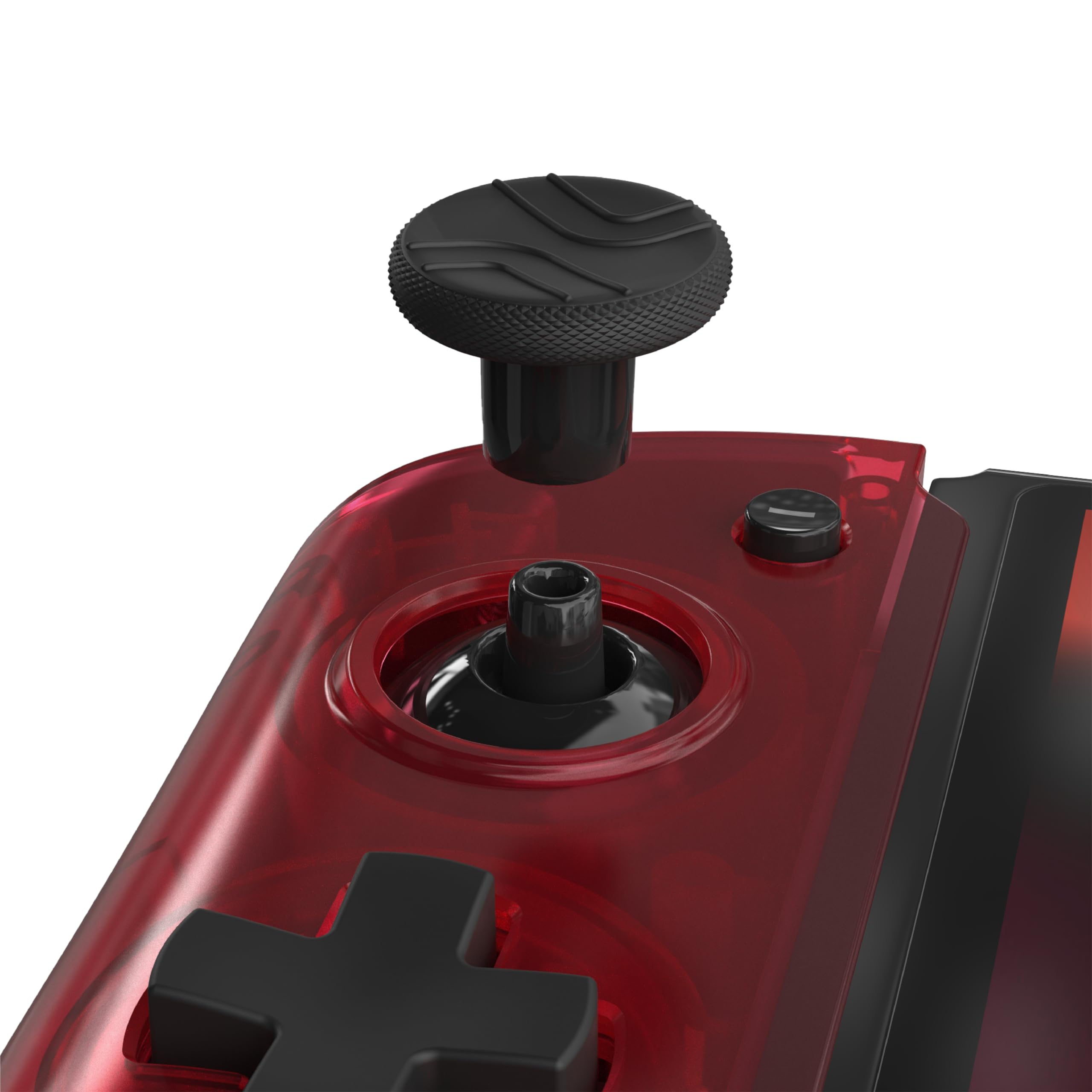 CRKD Nitro Deck Crystal Collection avec étui de transport – Deck portable professionnel avec dérive zéro bâton pour Nintendo Switch et Switch OLED (rouge atomique)
