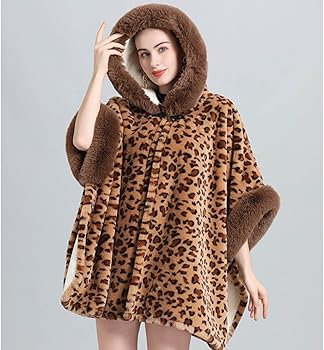 Amazon | [THLD] ポンチョ ファーポンチョ ケープ カーキ ショール