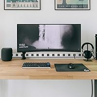 Vista 6 de JUNNUJ Tira de alimentación larga de metal con 16 tomas, regleta industrial de alta resistencia con amplio espaciado para garaje con cable de 4 pies