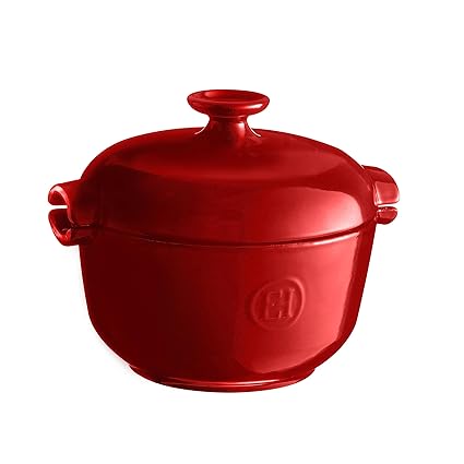 Emile Henry 2.5 qt Rice Pot, Burgundy