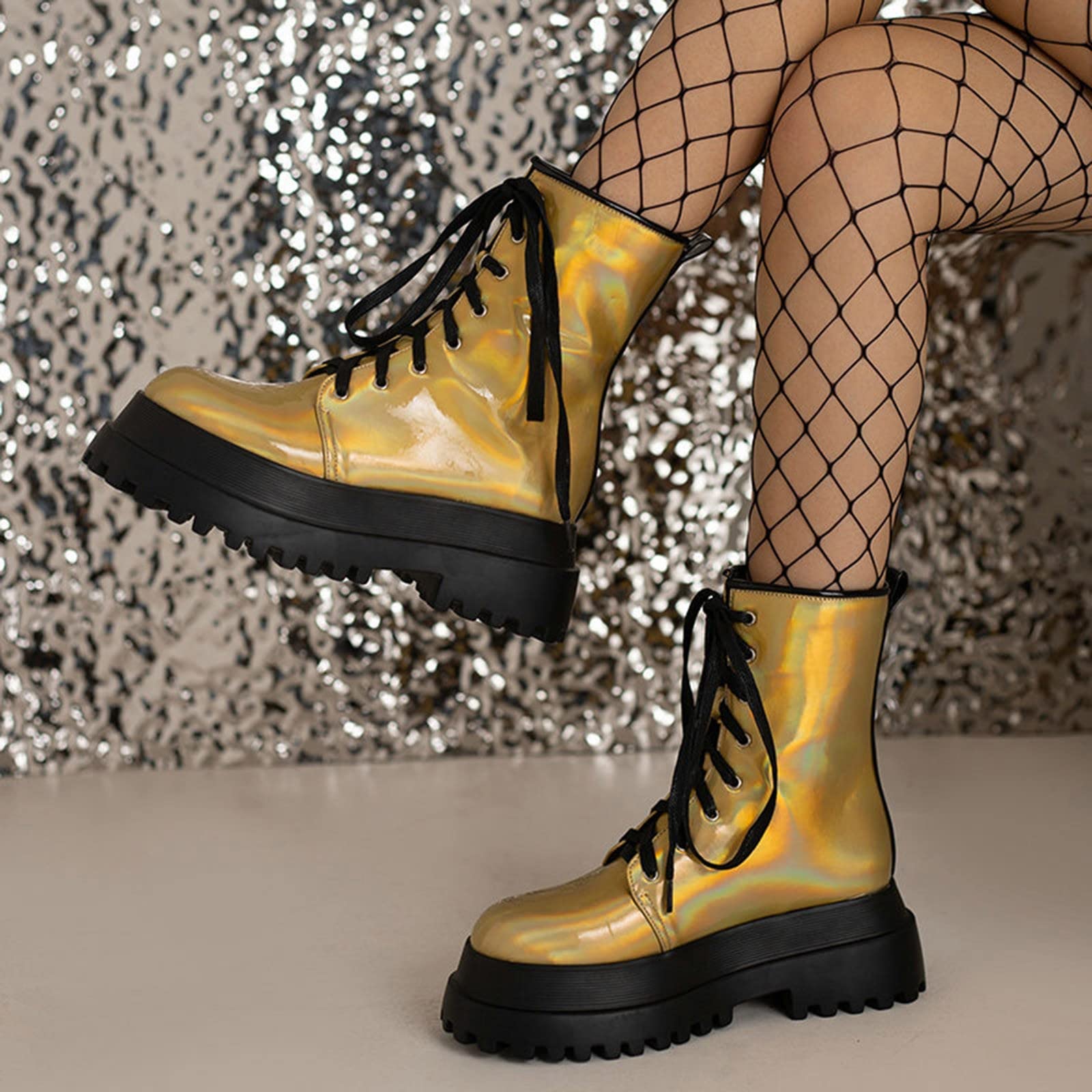 Stivali Gomma Bambina Casual Pelle Antiscivolo per E Lacci sotto con Motivo Stampato Stivali da Pioggia Wellington Donna Stivaletti da Laterale E Lacci Leggero Antiscivolo Scarpe