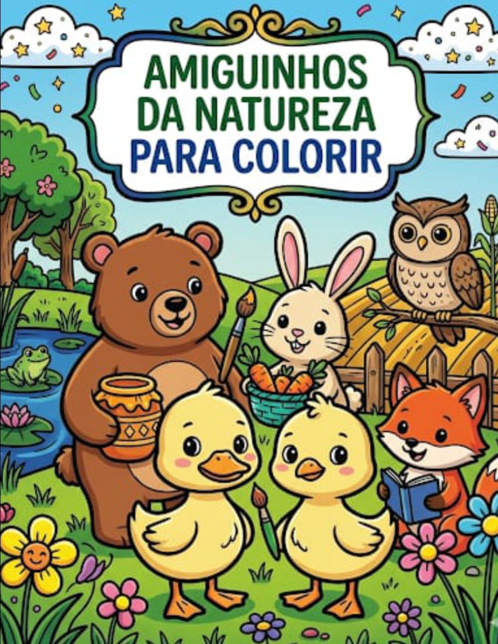 Amiguinhos da natureza para colorir