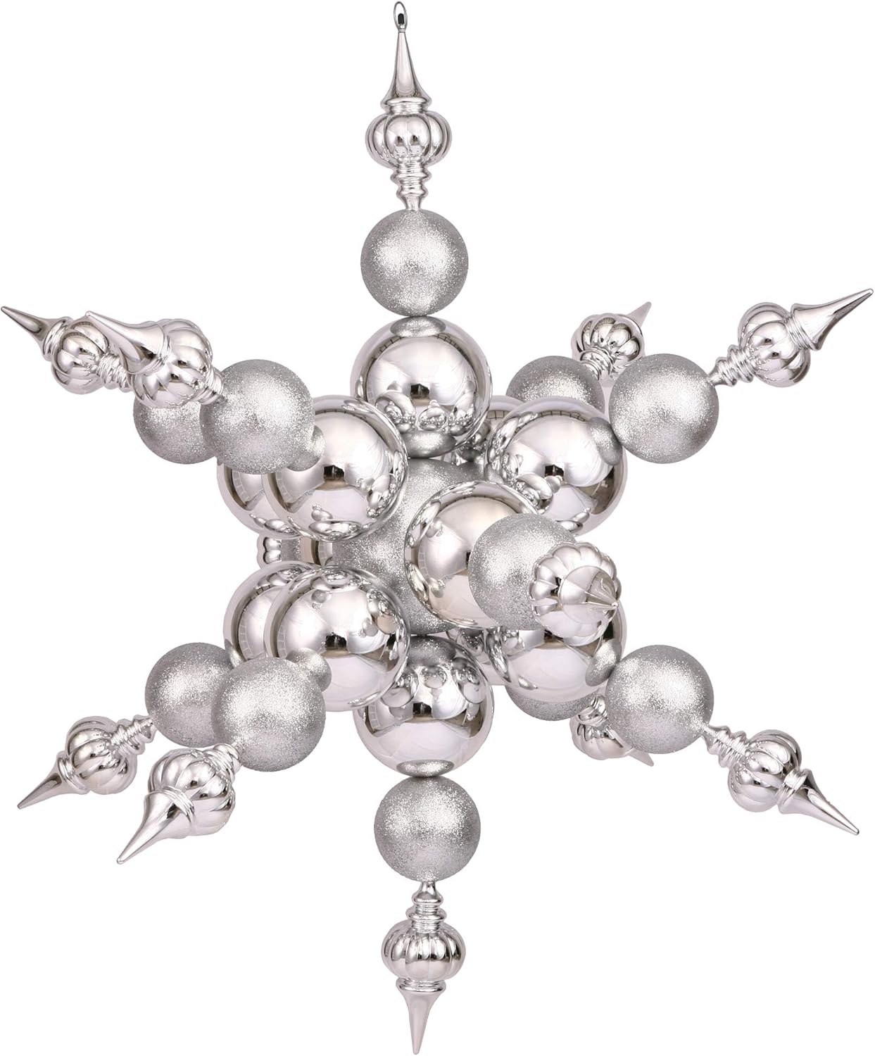 Vickerman 39" Silver Shiny, Glitter Radical Snowflake