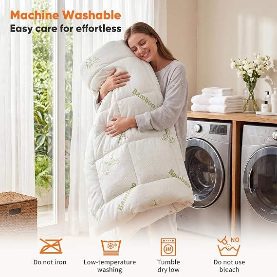 OLIXIS Twin Bamboo Viscose Mattress Topper, Cooling Breathable Bed Pad