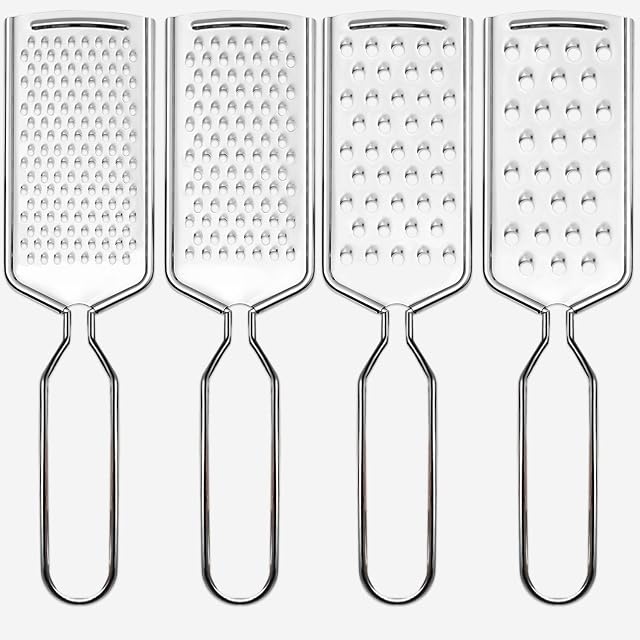 4 PCS Cheese Grater Stainless Steel Cheese Shredder Lemon Vegetable Slicer Food Shredde for Kitchen Gadgets 4-sided