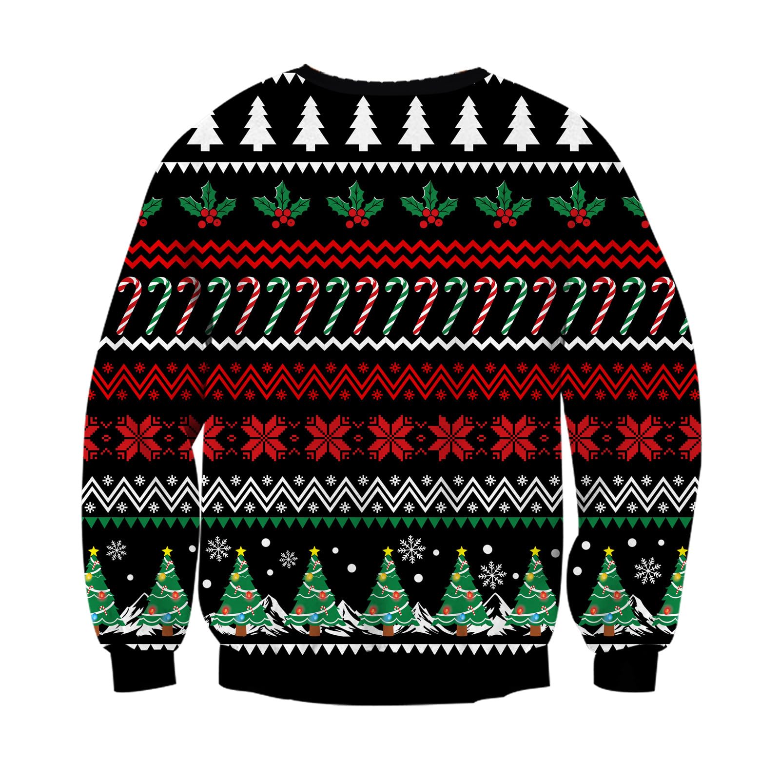 ALISISTER Unisex Ugly Christmas Jumper 3D Navidad Suéter de Manga Larga S-3XL