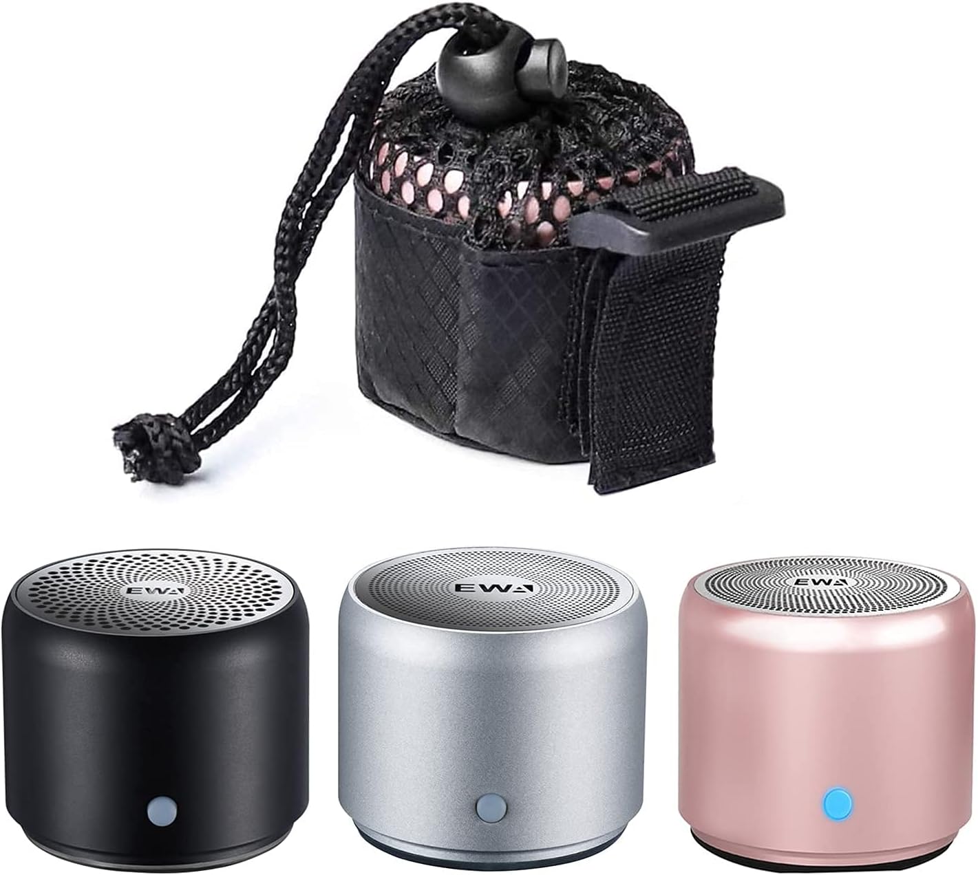 [ 2 PCS ] Net Bag for EWA A106 or EWA A109mini or EWA A107 Bluetooth Speaker. Fits USB Cable and Accessories