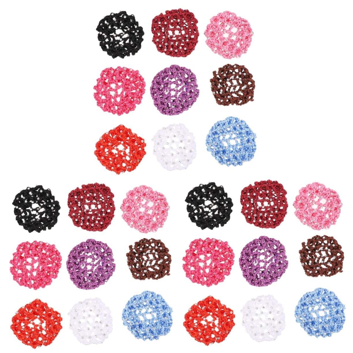 Ipetboom 3 Set Di Copri Chignon Robusti Per Donne Ragazze Ballerine Cameriere Spose 9 Pezzi*3