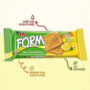 Eti Form Limon Lifli Kepekli Bisküvi 50 g
