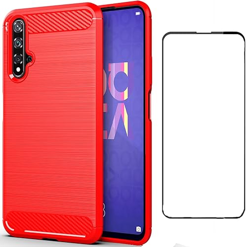 Miniatura 9 de Asuwish Funda de teléfono para Huawei Nova 5THonor 20 con protector de pantalla de vidrio templado y accesorios para celulares, silicona TPU suave,