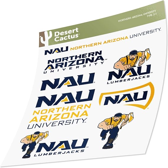 Desert Cactus Northern Arizona Lumberjacks Sticker Car Decal (T2)