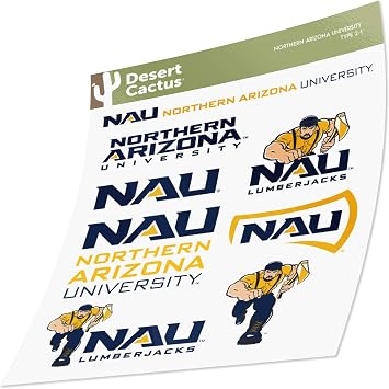 Desert Cactus Northern Arizona Lumberjacks Sticker Car Decal (T2)