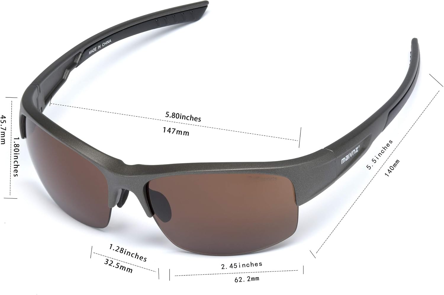maivnz High Definition Golf Ball Finder Sport Glasses for Men Women Golf Sunglasses Golf Glasses Pickleball Eyewear MZ861